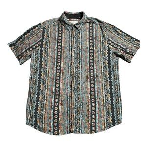 32 Bar Blues cotton short sleeve button down Size Large